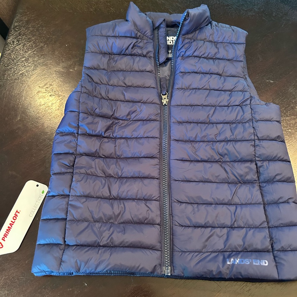 Lands' End Youth Blue Quilted Puffer Vest 
Size M (8). Never worn